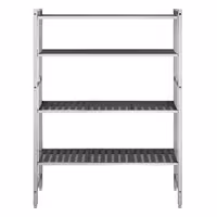 وحدة رفوف ألمنيوم - بداية - 1500x1800mm - عمق: 460 mm - 4 رفوف - الحمولة: 900 kg