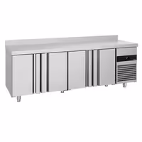 Rashladni pult PREMIUM - 2330x700 mm - 632 l - Ventilirano hlađenje - s 4 vrata - Podignuti rub