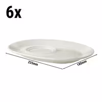 (6 adet) LUX - Fincan Tabağı - 235x180mm - Elfenbein