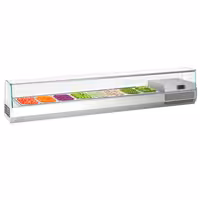 Countertop Prep Well / Refrigerated Topping Unit PREMIUM PLUS - 1976x413mm - 8x GN 1/3