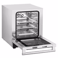 Commercial Convection Oven – Manual Controls – for 4 × GN 1/2 – with Timer – incl. 3 Baking Trays