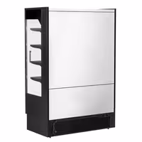 Commercial multideck display fridge - 1320mm - 595L - with 2 sliding glass doors & 4 shelves - Black