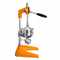 Heavy Duty Lever Citrus Press - Orange - Stainless Steel