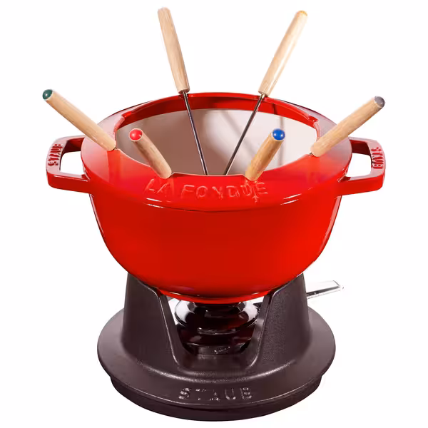 STAUB | SPECIALITIES - Fondü seti - Ø 200mm - dökme demir - kiraz kırmızısı