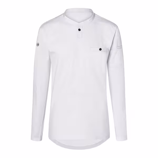 (6 pieces) KARLOWSKY | Men's Long Sleeve Performance Work Shirt – White - Size XS - Slim Fit