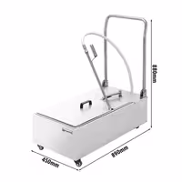 Filtar za friteznо ulje - 48 l/min | 370 W | 450x890x880 mm - na kotačima | nehrđajući čelik | tihi motor 55 dB - uključuje 5 filtara