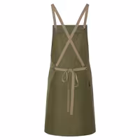 (6 pieces) KARLOWSKY | Adjustable Cross-Back Bib Apron Urban Nature – Moss Green - 700×850 mm