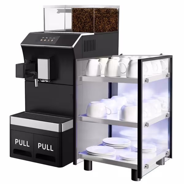 Süper Otomatik Espresso Kahve Makinesi - 16 İçecek Seçeneği - 5inç Dokunmatik Ekran - Bardak Isıtıcı Dâhil