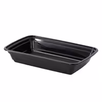 (300 pcs) Food Lidding Tray Polypropylene - 450ml - Rectangular - Black