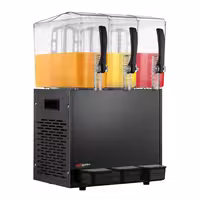 Commercial Juice Dispenser - 3x polycarbonate tanks with tap - 3x 10 Litres - 600W - Black - incl. drip tray