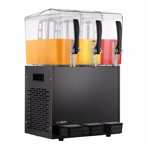 Soğuk İçecek Dispenseri - Karıştırıcılı 3 hazne - 3x10L - 600W - Siyah