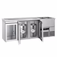 Pivski šank PREMIUM - 2500x700 mm - 3 Staklena vrata