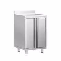 Radni ormarić – za aparat za kavu – 600 x 600 mm – s 2 krilna vrata i nadvratnikom
