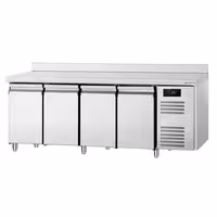 Commercial Counter Fridge ECO – 2230 × 700 mm – 4 Doors – Upstand – Modern Digital Display