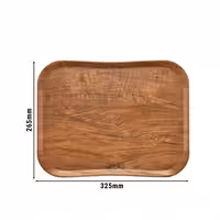 (12 komada) CAMBRO | CENTURY™ - Pladanj od stakloplastike - Pravokutan - 430x330 mm - Drveni izgled smeđeg hrasta - Glatko