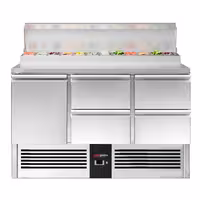 Pripremni rashladni pult PREMIUM - 1368x700 mm - 1 vrata i 4 ladice - za 8x GN 1/6