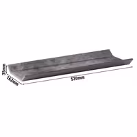 (6 pcs) GN 2/4 Gastronorm Tray - ELEMENT - Melamine - 530x162mm - Height: 35mm - Grey