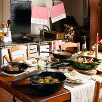 STAUB | Enameled Cast Iron Round Braiser – Ø24 cm - Basil Green - Self-Basting Chistera Lid