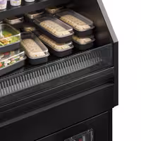 Comptoir vitrine réfrigérée HELSINKI - 1200x800mm - 199L - 4 étagères - +2/+8°C - Portes coulissantes vitrées