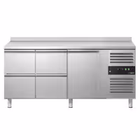 Balcão refrigerado ECO - 1795 x 700 mm - com 1 porta - 4 gavetas - com rebordo