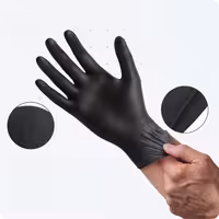 (10 komada) ARNOWA | Jednokratne lateks rukavice – 100 komada – Veličina L – Crne