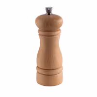 (6 ks) Mlýnek na pepř - ETERNAL - Dřevo - Výška: 155 mm - Béžová
