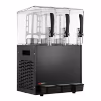 Commercial Juice Dispenser - 3x polycarbonate tanks with tap - 3x 10 Litres - 600W - Black - incl. drip tray