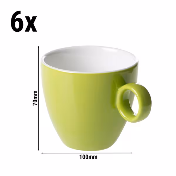 (6 adet) BART COLOUR CAFE - Kahve Fincanı - 170ml - Lime