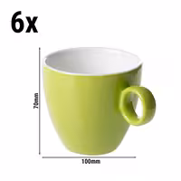 (6 kom) BART COLOUR CAFE - Šalica za kavu - 170 ml - Limeta