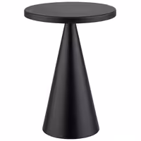 (4 adet) Şarj Edilebilir Masa Lambası - CONE - 3 kademeli kısılabilir - Ø130x180mm - Siyah