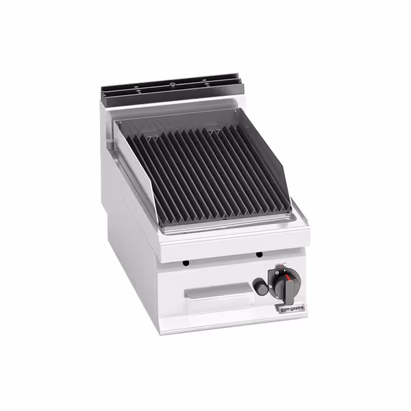 Barbacoa a gas con piedra volcánica - 6,9kW - 400mm - De sobremesa - 714 fondo - Parrilla de hierro fundido