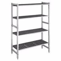 وحدة رفوف ألمنيوم - بداية - 1200x1800mm - عمق: 460 mm - 4 رفوف - الحمولة: 900 kg