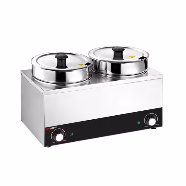 Stolni bain-marie - grijač za umake - 7 l - 300 W - 2 lonca s po 3,5 l