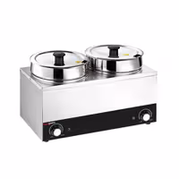 Stolni bain-marie - grijač za umake - 7 l - 300 W - 2 lonca s po 3,5 l
