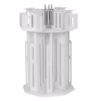 Cup & Saucer Dispenser - rotating - White - Stainless Steel