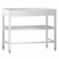 Profesionalni inox radni stol PREMIUM - 700x600 mm - s donjom policom & s ojačanjem radne plohe