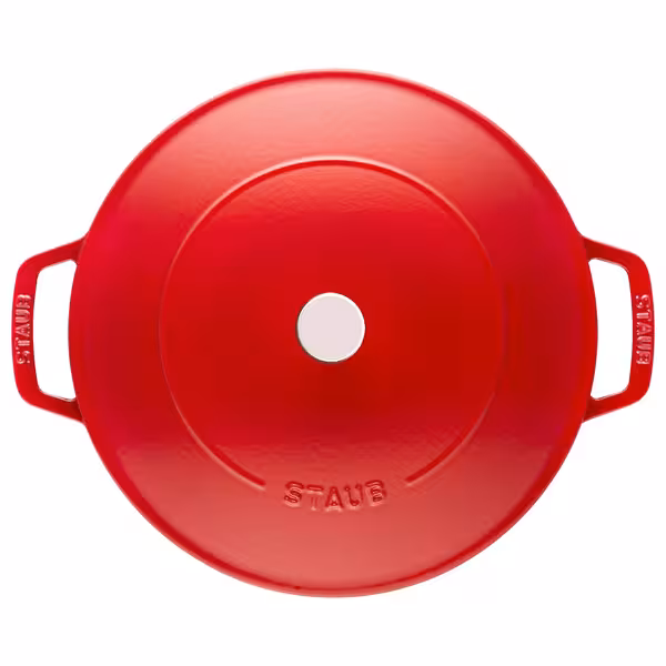 STAUB | BRAISERS - Pečicí hrnec s kapkovitou strukturou Chistera - 240 mm - litina - třešňově červený