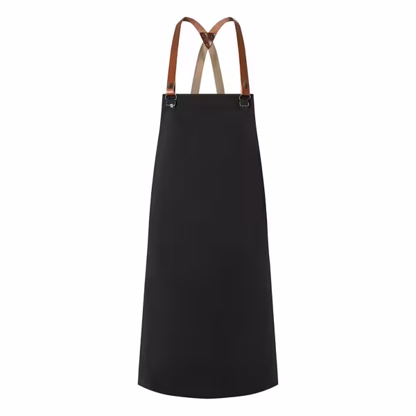 KARLOWSKY | Recycled Polyester Bib Apron Green Generation Cross-Back Straps – Black - 70x85 cm