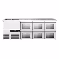 Pivski šank PREMIUM - 2500x700 mm - 6 Staklene ladice