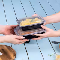 (300 pcs) Food Lidding Tray Polypropylene - 187x128mm - Transparent