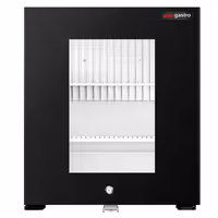 Minibar hladnjak - 402 mm - neto 34 l - s jednim staklenim vratima - crna