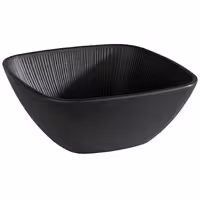 (6 adet) Kase - NERO - Melamin - 1,5L - köşeli - 195x195mm - Derinlik:80mm - Siyah