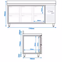 Külmlett ECO - 1795x700 mm - 417 l - ventileeritud jahutus - Tagaserv