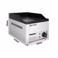 Elektrische bakplaat - 2,20kW - Glad