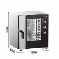 Commercial Electric Combi Oven - Manual Controls - 7x GN 1/1 - incl. Mounting brackets