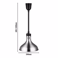 Infracrvena grijaća svjetiljka za bife - 275 W - sjenilo Ø 290 mm - podesiva po visini - srebrna
