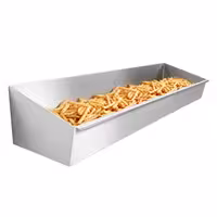 Tabuleiro perfurado para batatas fritas em aço inoxidável - 1200x300mm