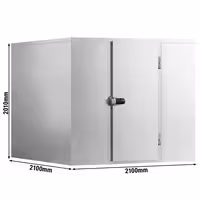 Cameră frigorifică de congelare din oțel inoxidabil - 2100x2100 mm - 6,12 m³
