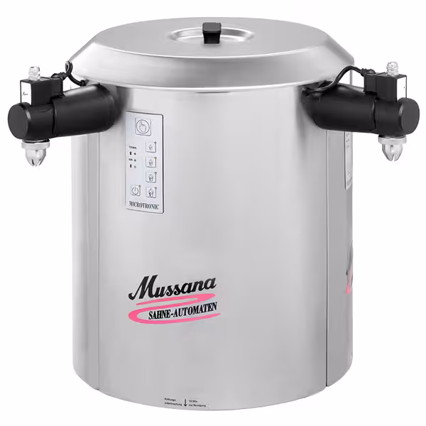 MUSSANA | DUO - Commercial Whipped Cream Machine – 2×6 L – 230 V – Chilled system – 2 Taps