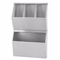 Zidna polica od nehrđajućeg čelika (inox) - 500x800 mm - Dubina: 200 mm